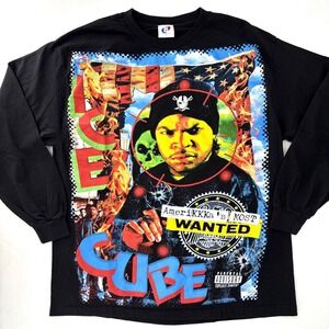 Backstock Co Ice Cube All Over Print AOP Rap‎ Tee XL Long Sleeve Friday NWA